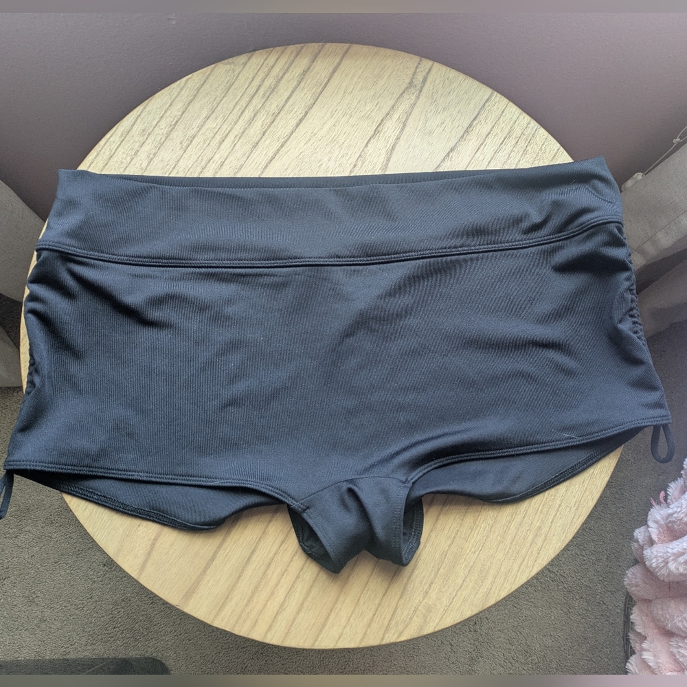 Victorias Secret PINK Sport Black Adjustable Swim Shorts